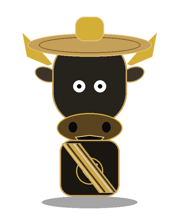 Rowdy in a wide charro hat with a striped serape — jaripeo look