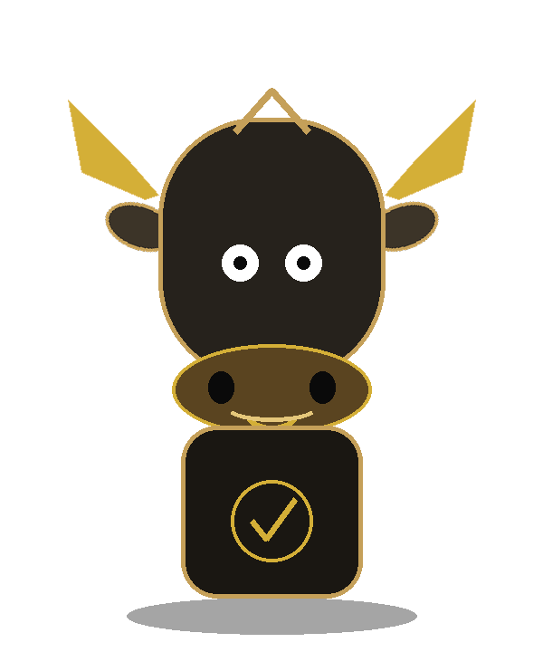 Rowdy the bull, standby pose — rendered PNG